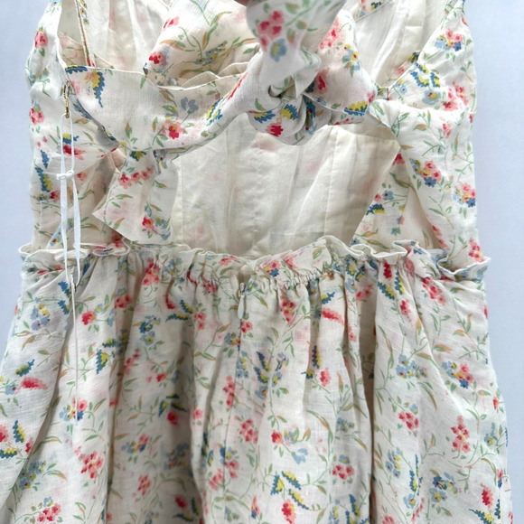 NEW Winston White Francesca Mini Dress Floral Size S Ivory Cottage Boho Babydoll - Picture 5 of 10